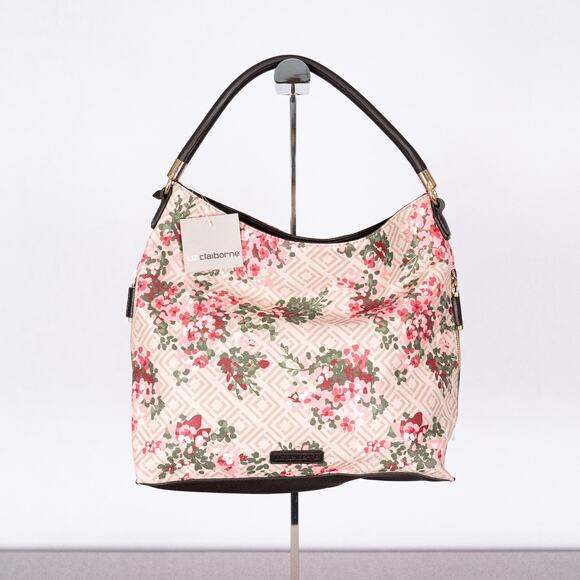 Liz Claiborne Handbags - Liz Claiborne Park Slope Hobo Bag Monogram Floral Shoulder Bag Cottage Romantic